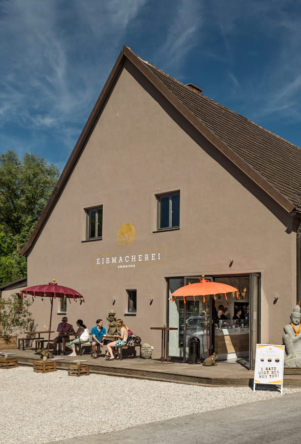 Die Eismacherei von außen